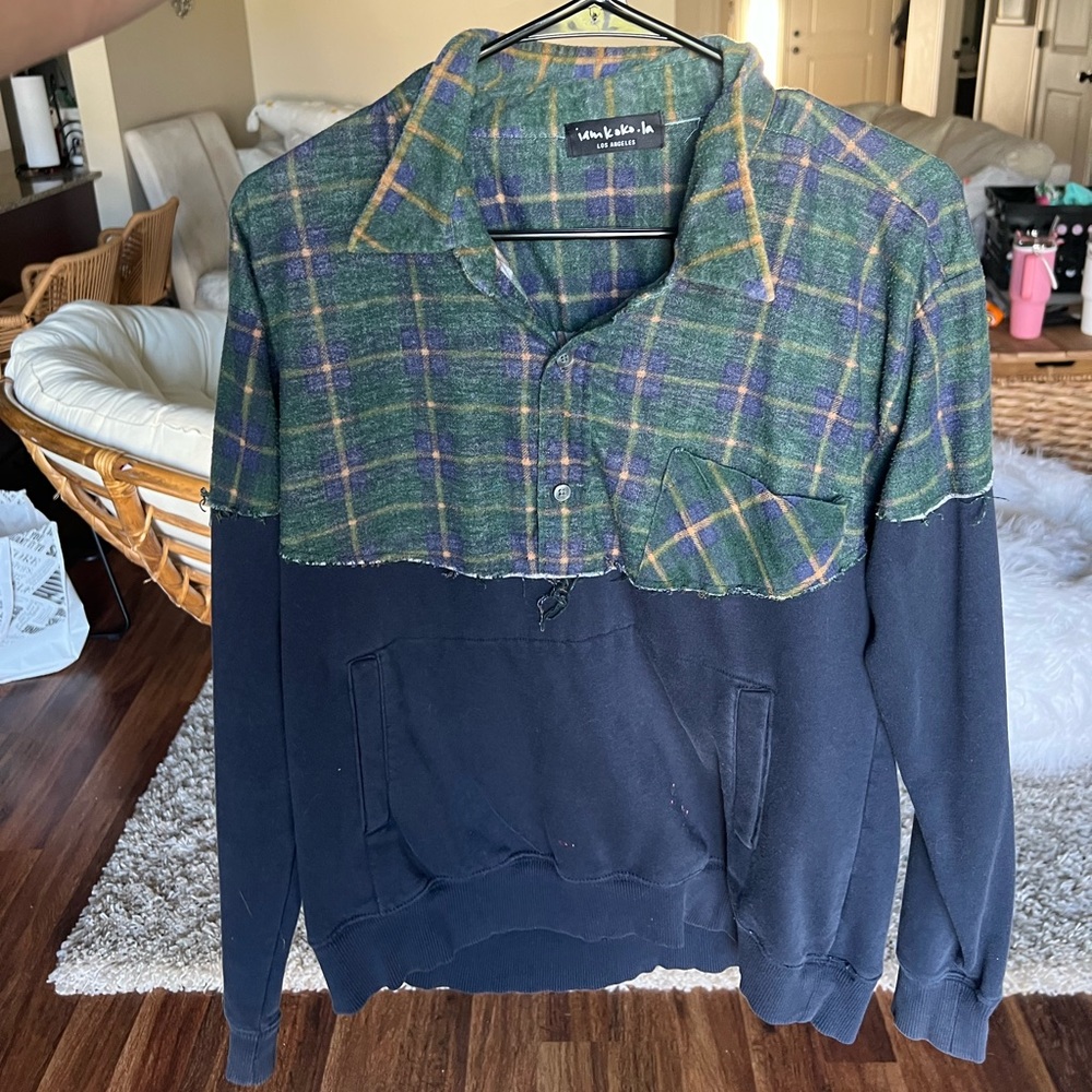 Vintage Flannel Sweatshirt